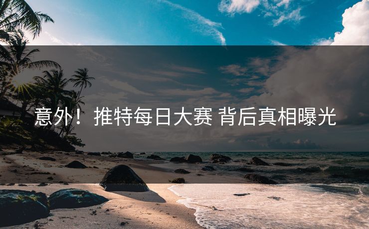 意外！推特每日大赛 背后真相曝光